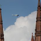 Die Türme der Wiesbadener Marktkirche...