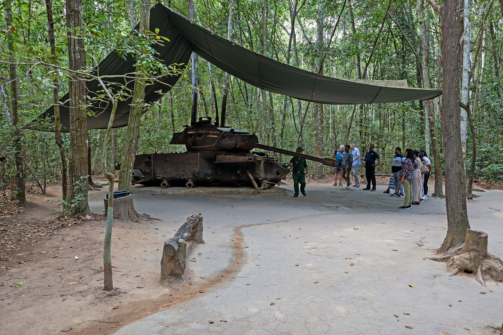 Die Tunnel von Cu Chi in Vietnam