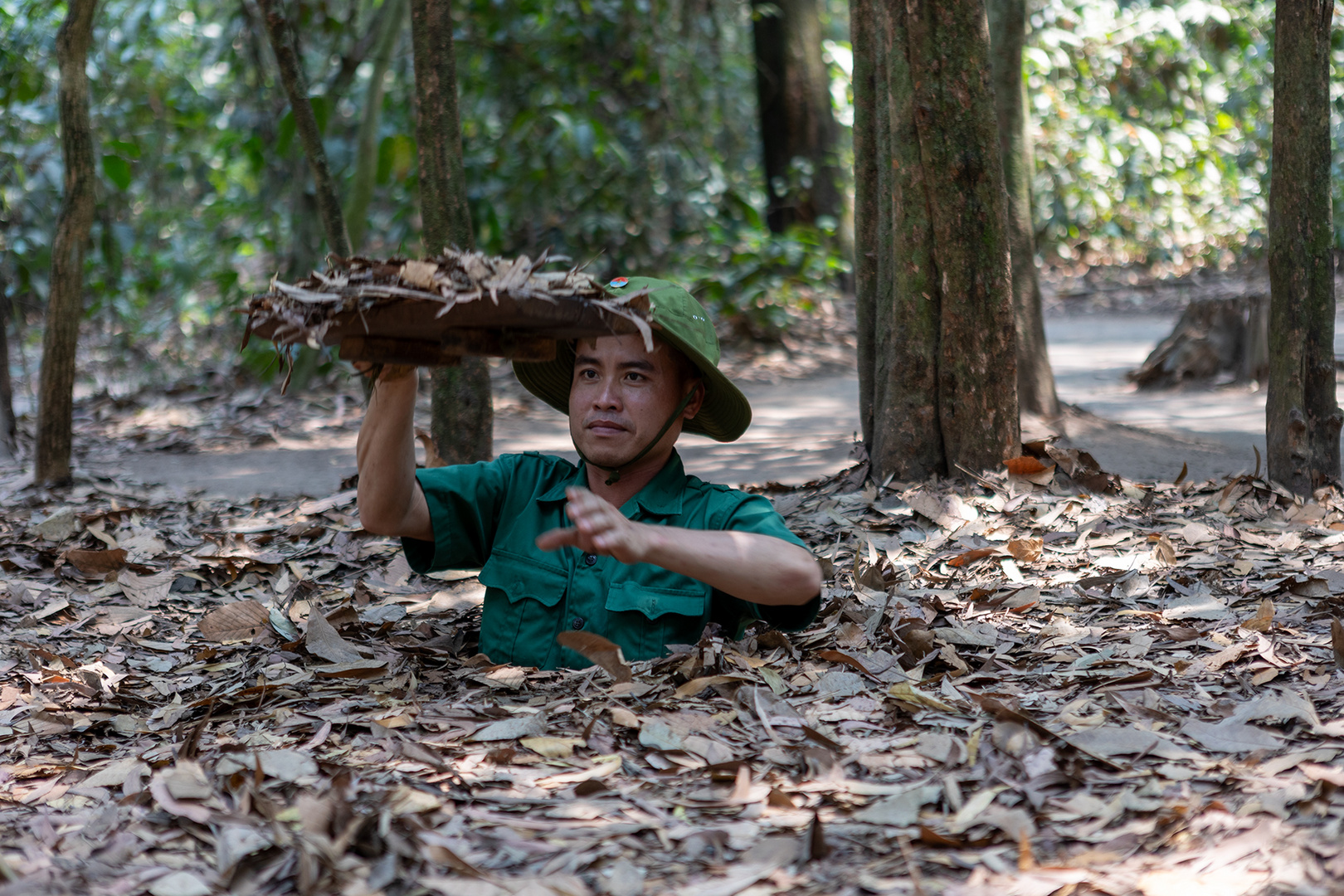 Die Tunnel von Cu Chi in Vietnam