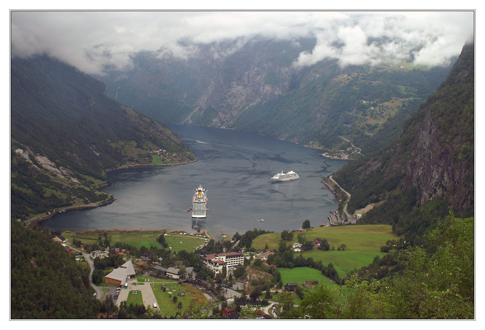 Die typische Geirangerfjord Aussicht