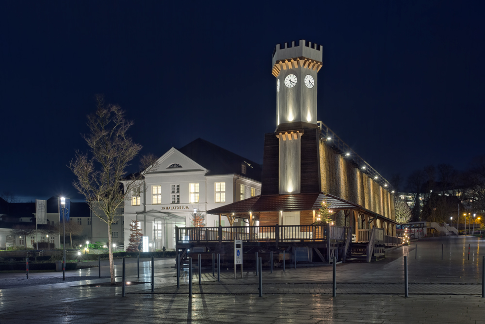 Die Uhr am Gradierwerk