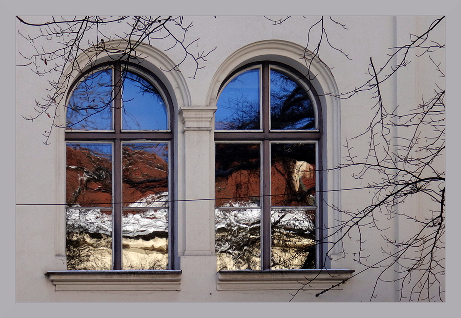 Die Uni im Winter Foto &amp; Bild münchen, fenster