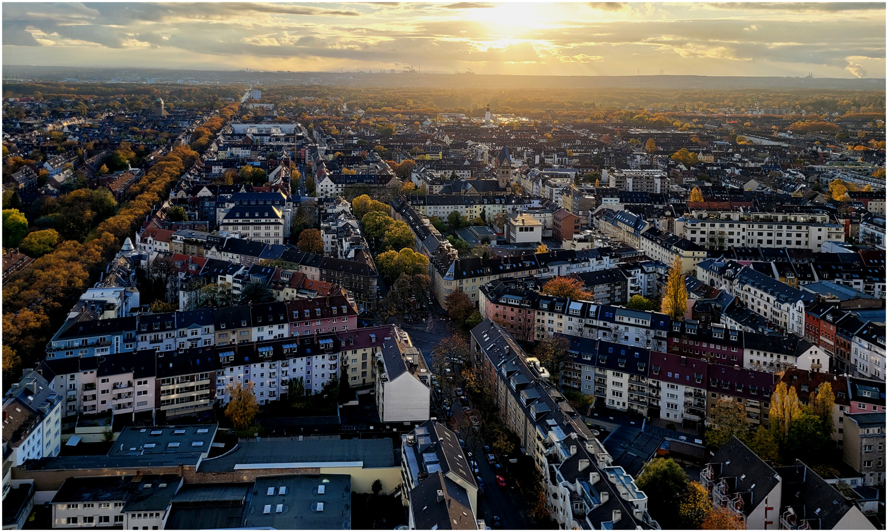 Die untergehende Sonne ...