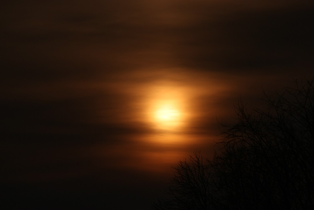 Die untergehende Sonne in Essen