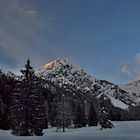 Die untergehende Sonne "küßt" die Gipfel der Lienzer Dolomiten