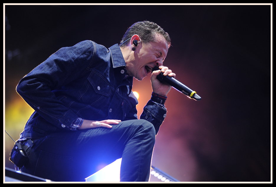 Die US-Rocker Linkin Park...