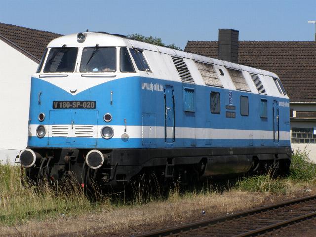 Die V180-SP-020 (ex.DB 228 203) macht am 15.07.2007 eine Pause in Euskirchen
