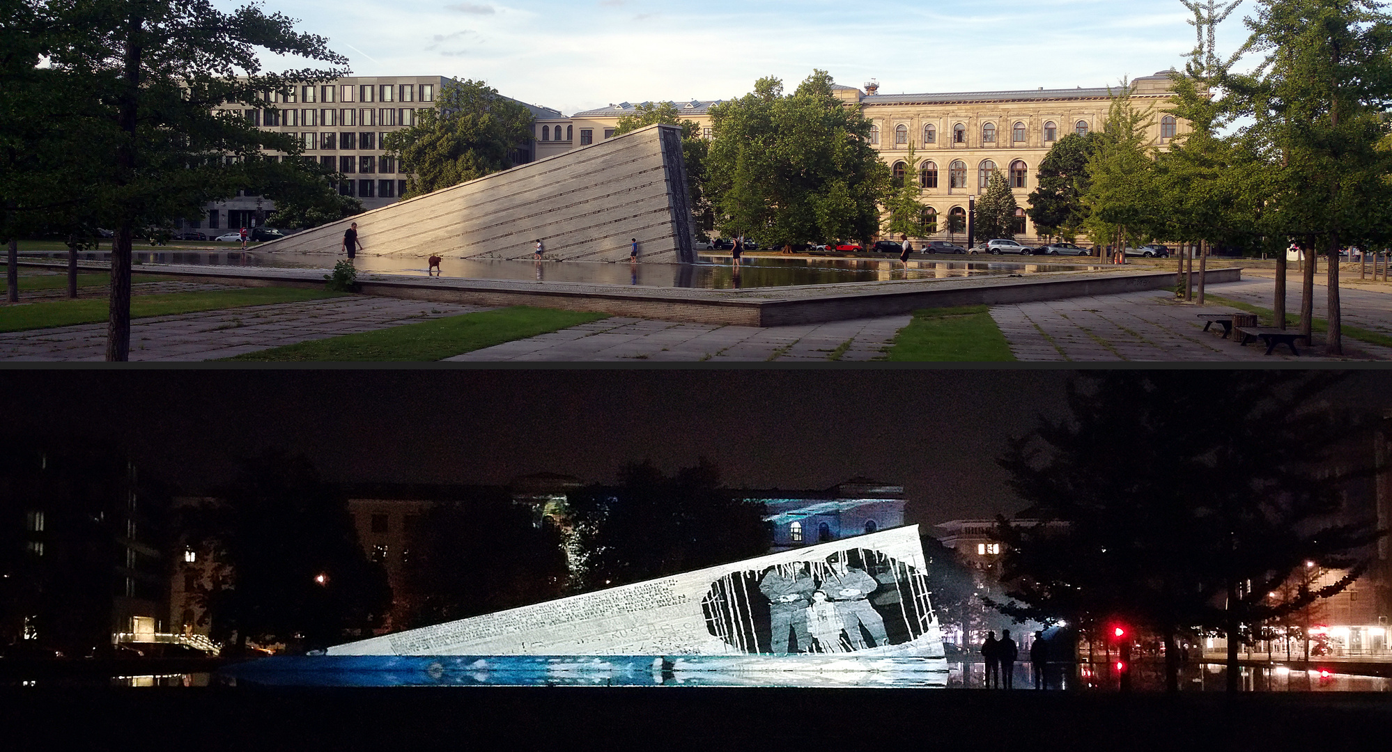 Die "Versunkene Mauer" im Berliner Invalidenpark