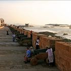 Die Verteidigungslinie der Stadt Essaouira dient heute nur mehr müden Touiristen