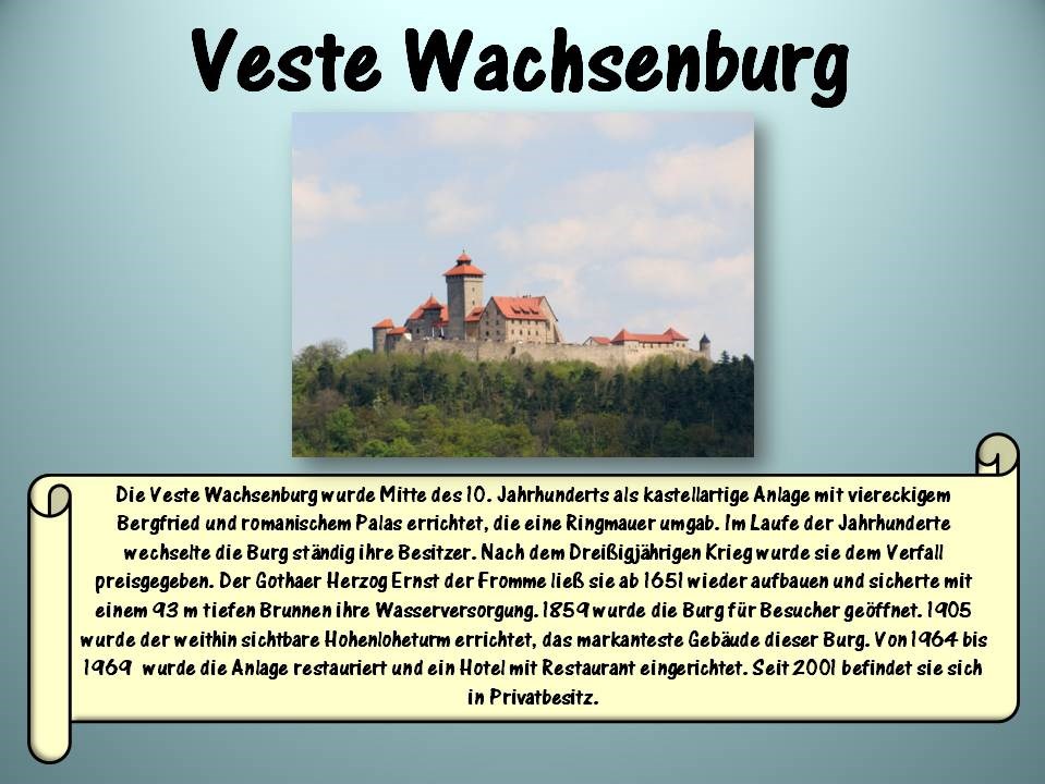 Die Veste Wachsenburg