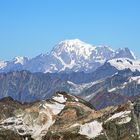 Die  Viertausender beim Mont Blanc bei großartiger Weitsicht, die...