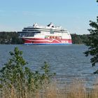 Die Viking Grace auf dem Weg durch den Bocksundet nach Turku/Åbo