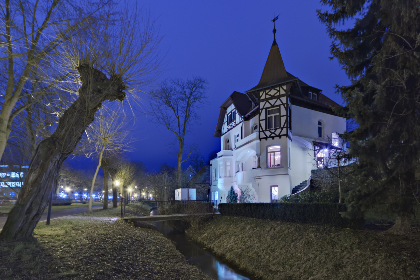 Die Villa Weiden Foto & Bild architektur, architektur bei nacht, aus der oberpfalz Bilder