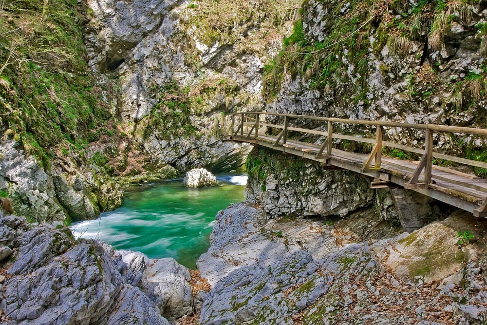 Die Vintgarklamm bei Bled, Slowenien