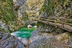 Die Vintgarklamm bei Bled, Slowenien