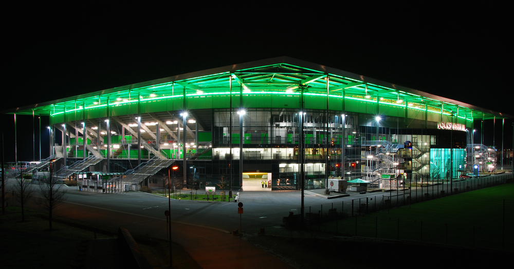 Die Volkswagen Arena nach dem Spiel