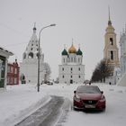 Die Wände des Klosters. Russland. Kolomna. -25C