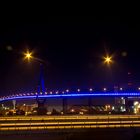 Die Waltershofer Lady - Köhlbrandbrücke in blauer Beleuchtung!