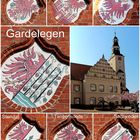 Die Wappen der 7 altmärkischen Hansestädte am Rathaus Gardelegen