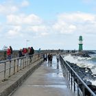 Die Warnemünder Westmole zur Warnemünder Woche 2019