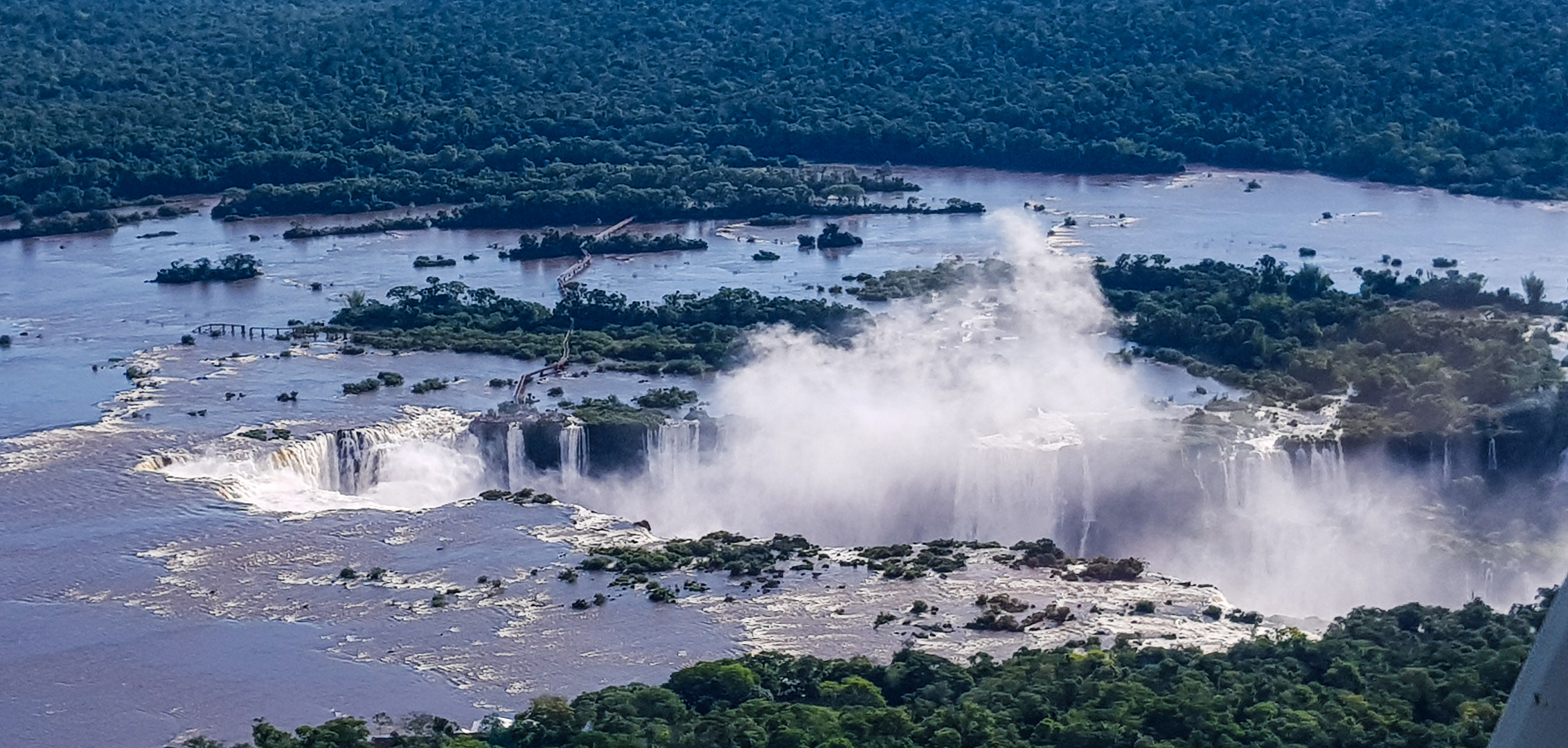 Die Wasserfälle von Iguazu von oben 2