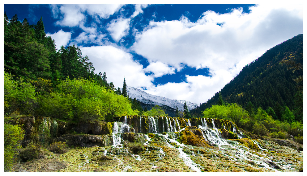 Die Wasserfälle von Jiuzhaigou