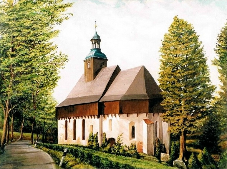 Die Wehrkirche von Lauterbach (2001 / 30 x 40cm)