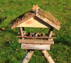 Die Weihnachtskrippe im Vogelhaus