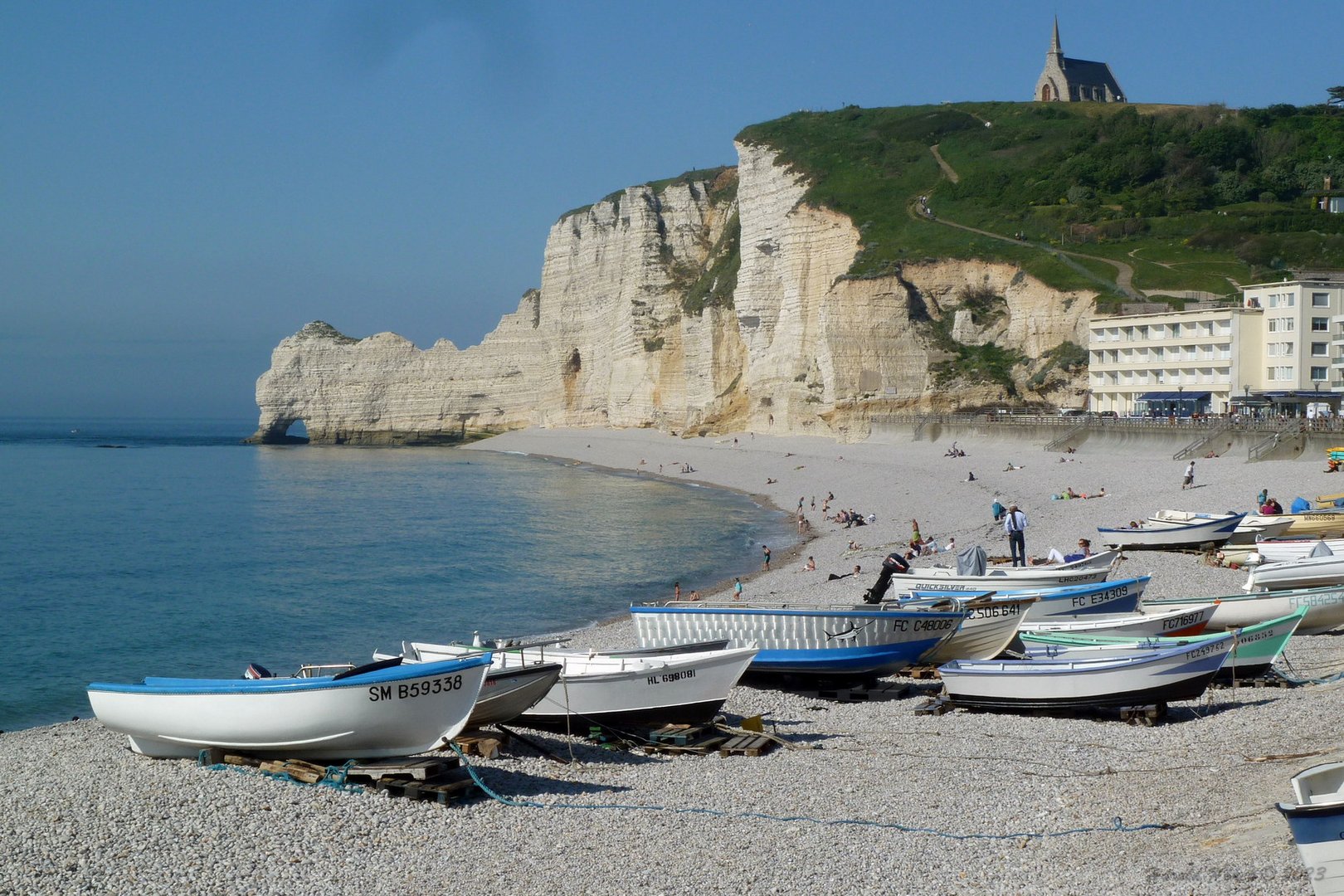 die weißen Felsen von Etretat, Normandie..