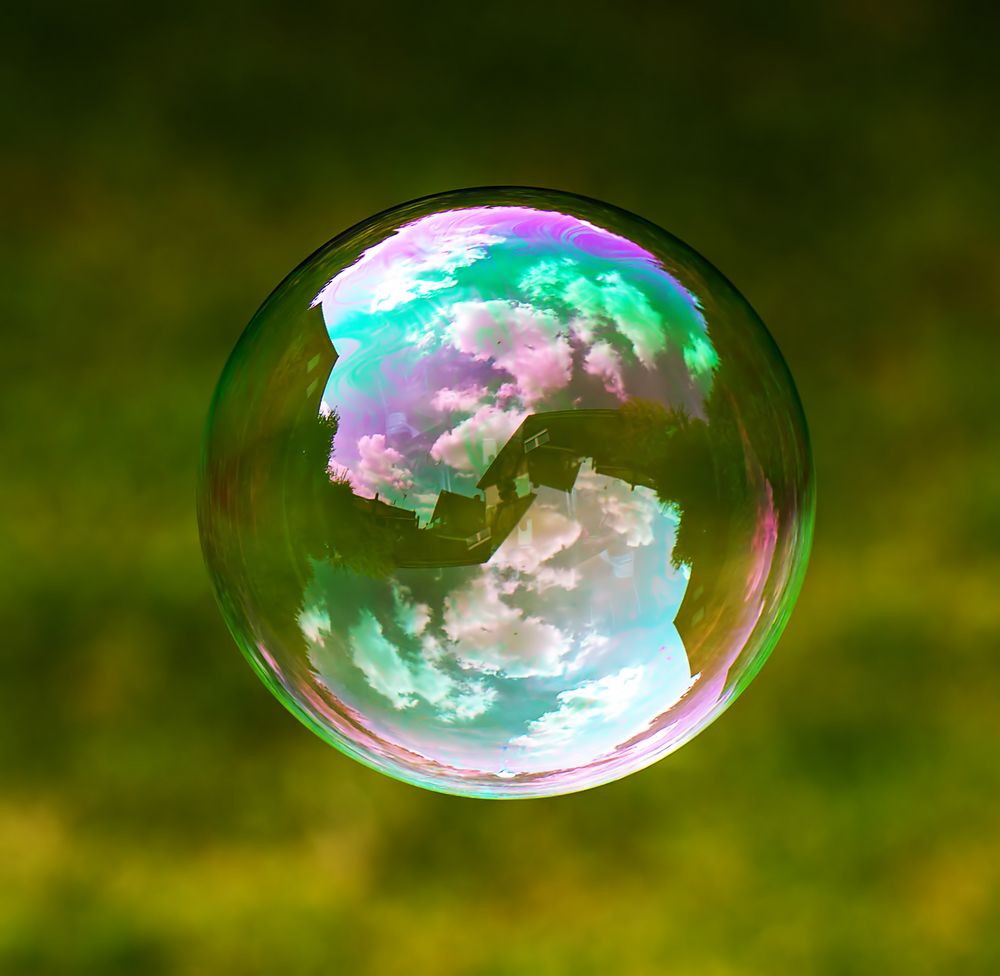 Die Welt in einer Seifenblase Foto & Bild projekte, gekugelt
