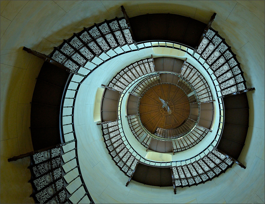 Die Wendeltreppe vom Schloss Granitz ...,