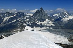 Die weniger schöne Seite des Matterhorns vom Breithorn