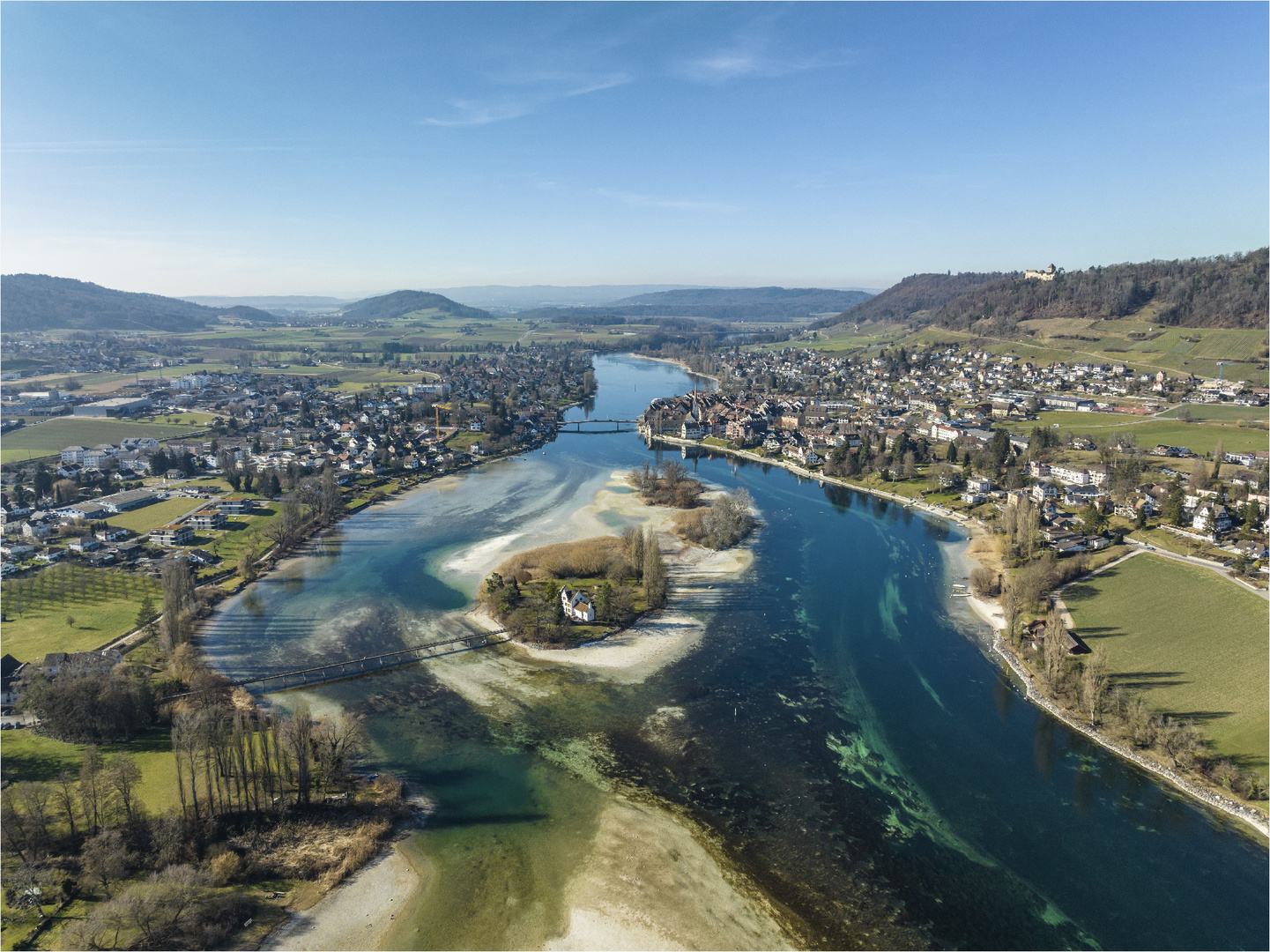 Die Werd-Inseln im Rhein