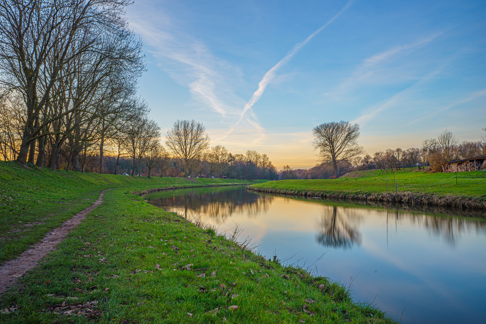 Die Werre bei Sonnenaufgang 