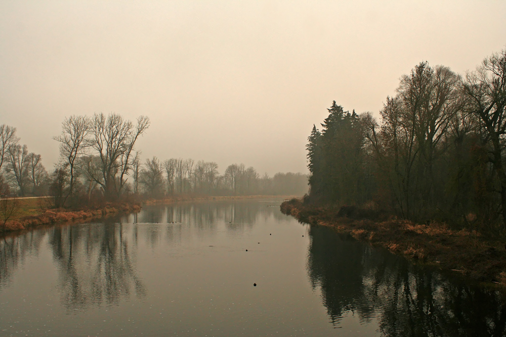 Die Wertach bei miesem Wetter