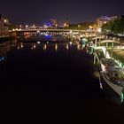 Die Weser bei Bremen in der Nacht