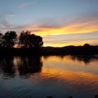 Die Weser im Sonnenuntergang!