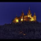 Die Westseite des Hohenzollern bei Nacht