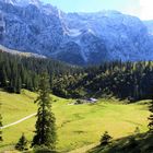 die Wettersteinalm auf dem Weg zum Schachen