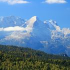 die Wettersteingruppe mit dem dem wunderbaren Kegel der Alpspitze + Zugspitzmassiv