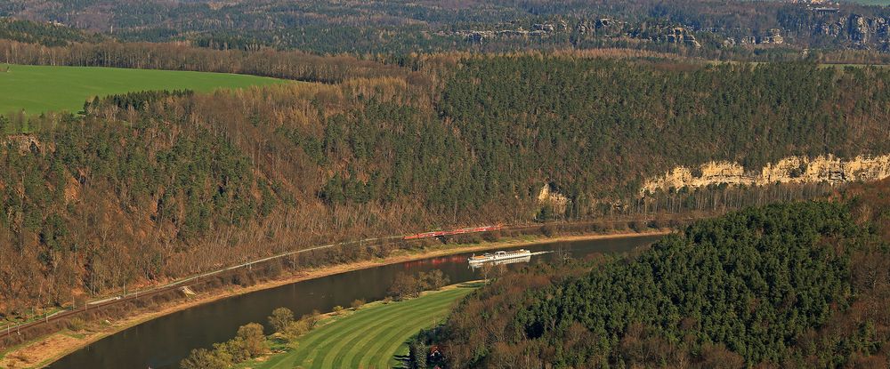 Die Wettfahrt bei der Elbe mit ungleichen Voraussetzungen...