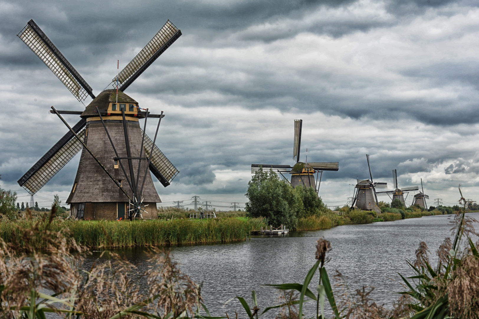 die Windmühlen von Kinderdijk