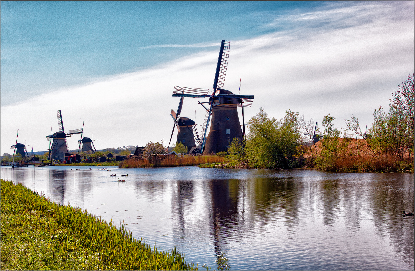 Die Windmühlen von Kinderdijk