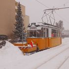 Die Winterdienst Straßenbahn in Nordhausen Nord 1.