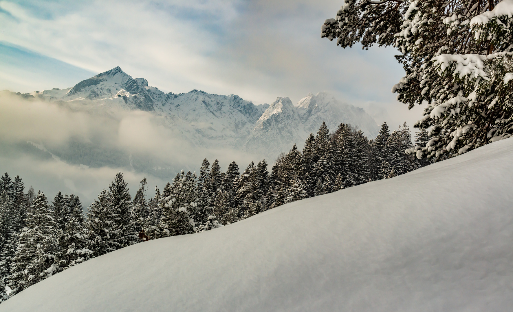 Die winterliche Alpspitze