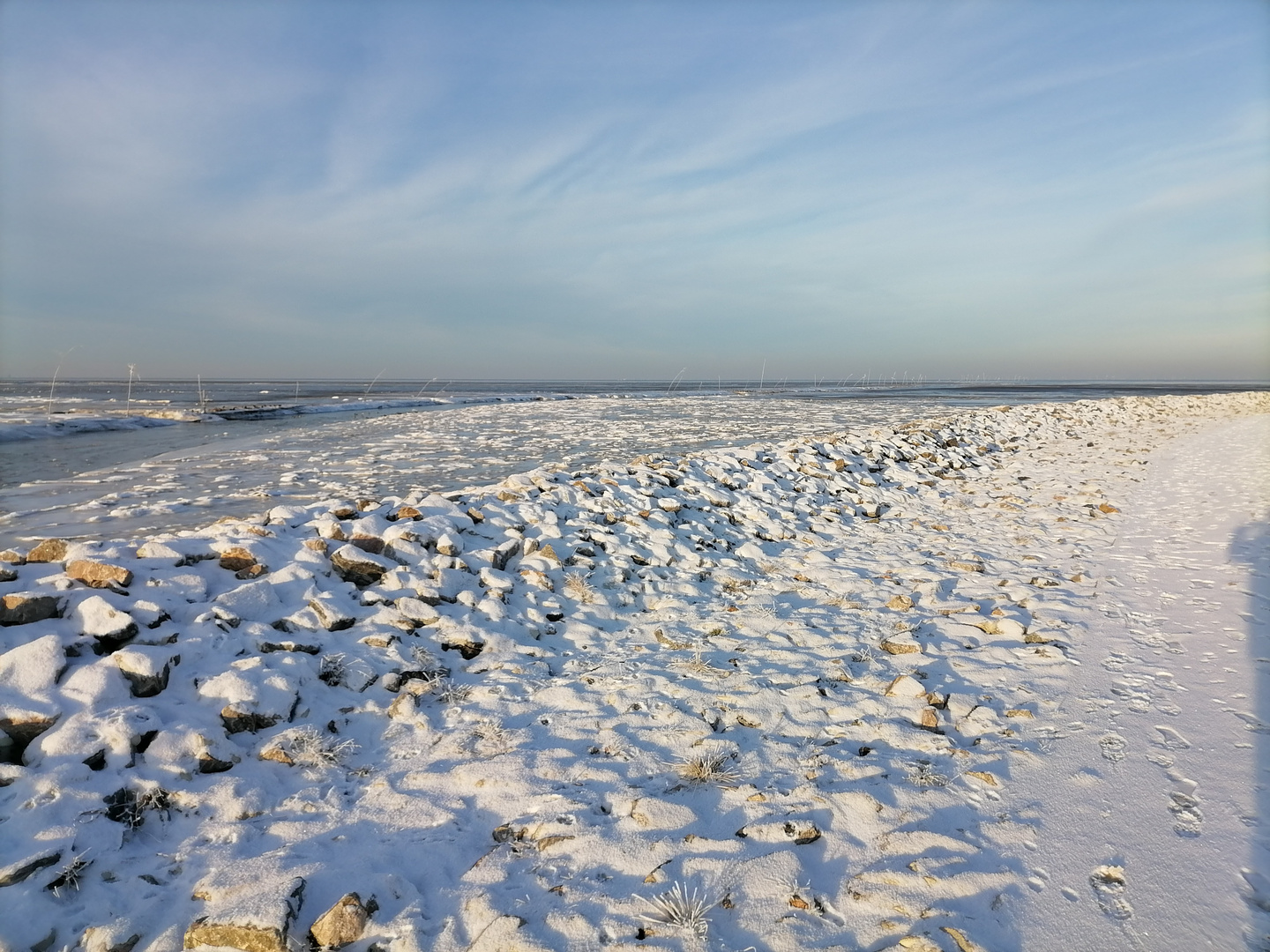 Die winterliche Weite des Wattenmeeres