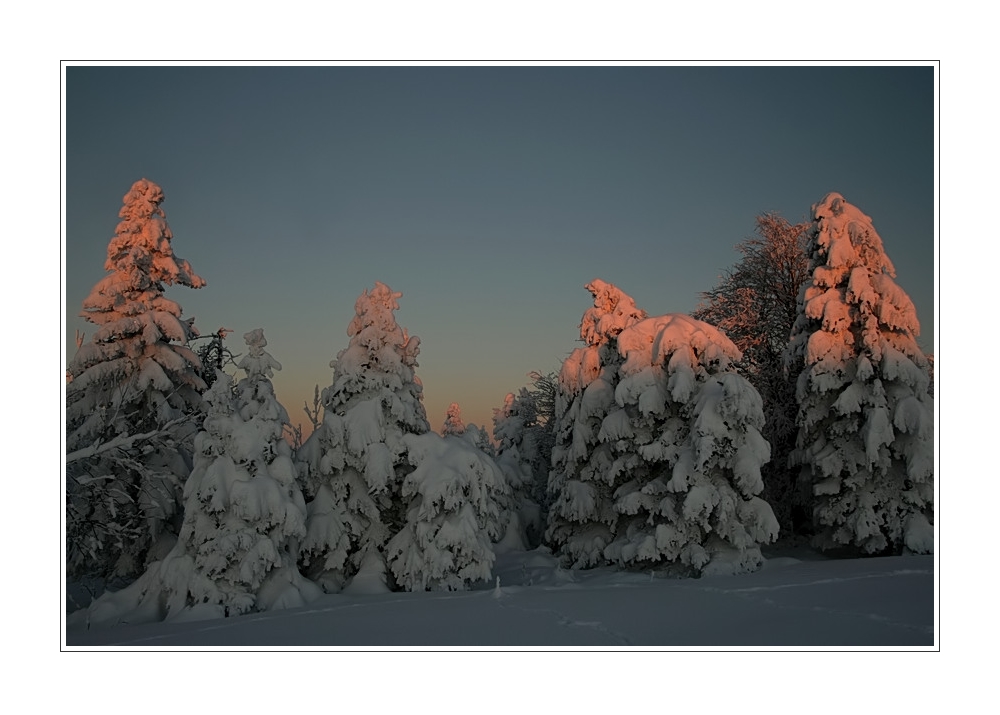 Die Wintersonne steigt langsam hoch