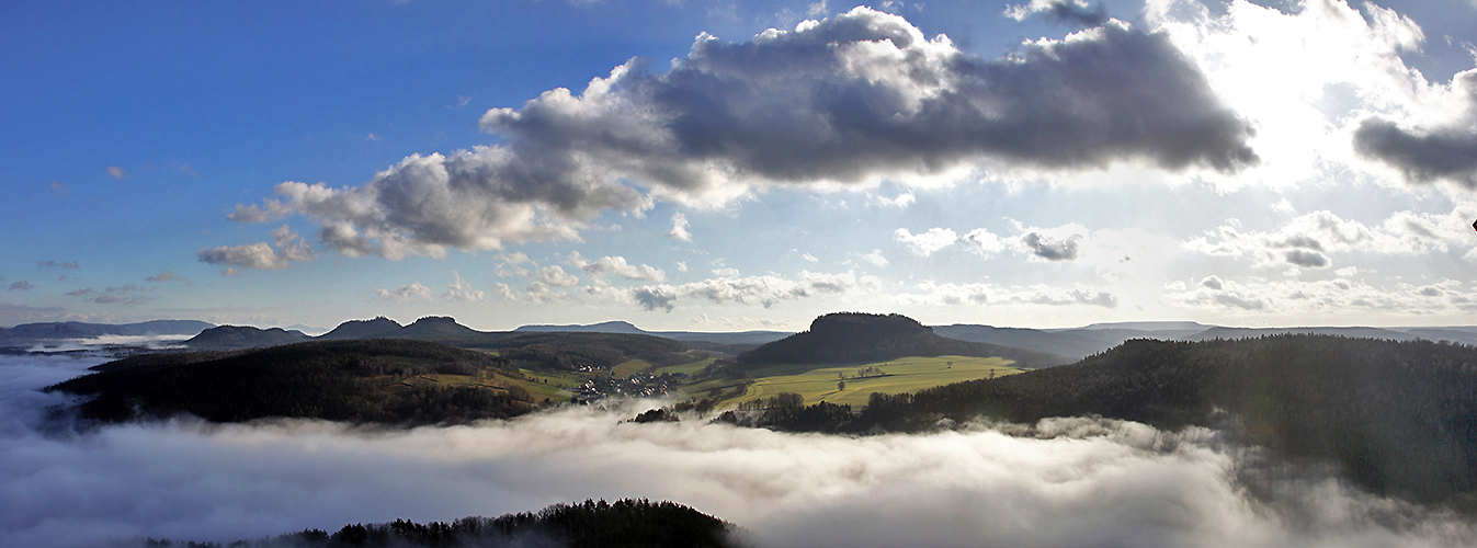 Die Wolken begünstigten diese Gegenlichtaufnahme, indem sie die Sonne...