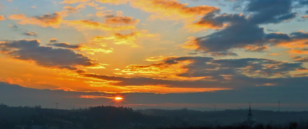 Die Wolken haben nur eine schmale Sonne durchgelassen...