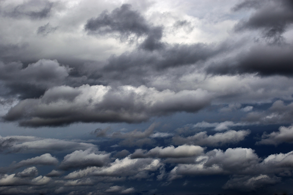 die Wolken kündigten den heutigen Sturm an